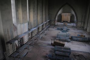 Blick von der Empore - das Bild in der Kirche wird sich nun total verändern.